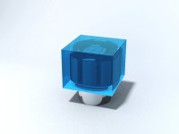 PUXADOR em INOX c/ acabamento CUBO 