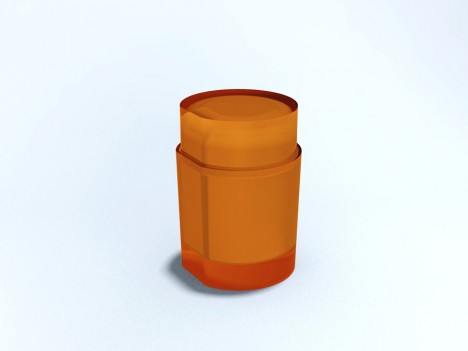 PORTA COTONETE C/TPA em RESINA CILINDRICO