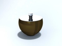 PORTA ALGODAO E COTONETE C/ TPA EM AÇO INOX SPACE