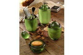 Coleção 2004 - Conj. de Potes Barril com tampas em resina